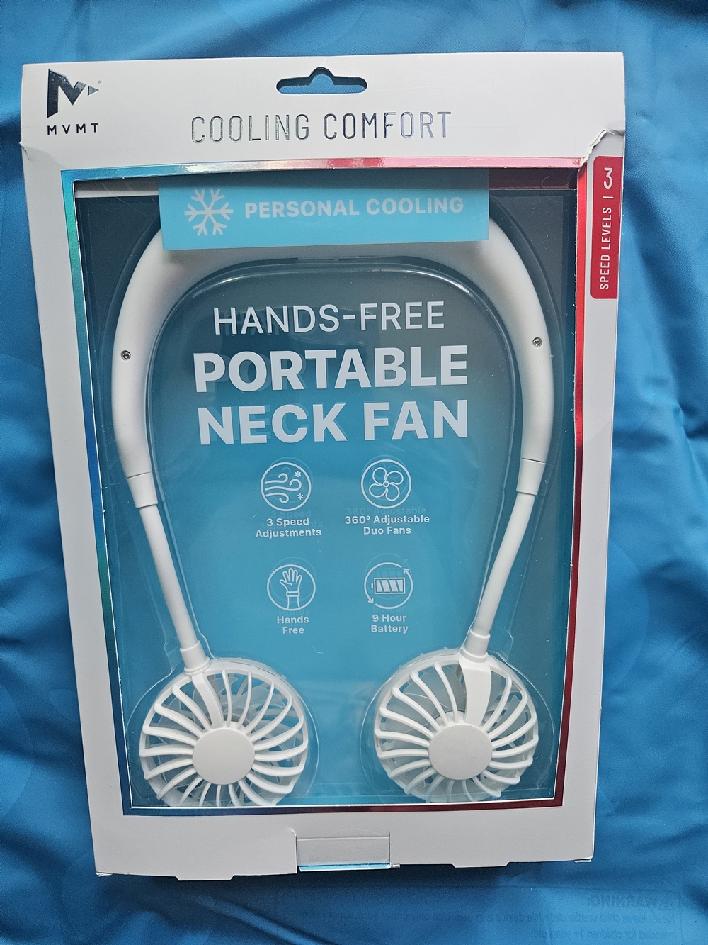 MVMT White Hands-Free Portable Neck Fan - Dual Fans